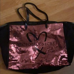 Victoria's Secret Pink Sequin Tote Bag